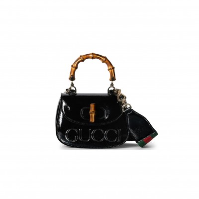 GUCCI BAMBOO 1947 MINI PYTHON BAG ‎786482 (17*12*7.5cm)